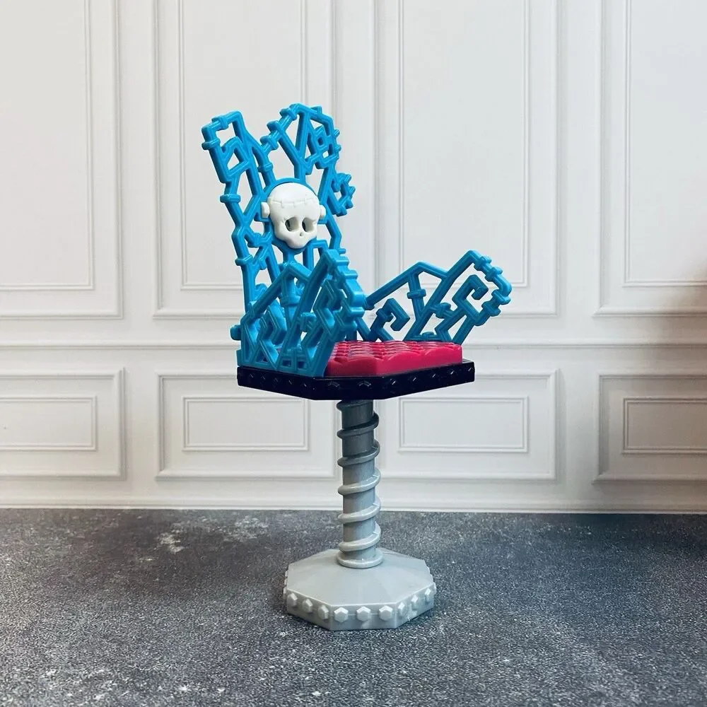 Monster High Dolls Frankie Stein Vanity Doll House Furniture Blue Chair Only 💀